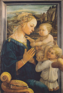 La Lippina (vierge à l'enfant avec deux anges), Fra Filippo Lippi (Galerie des Offices)