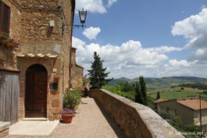 Vue de la promenade panoramique à Pienza