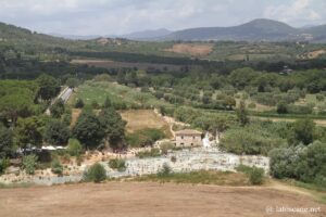 Panorama sur les cascades du Moulin, thermes de Saturnia en Toscane