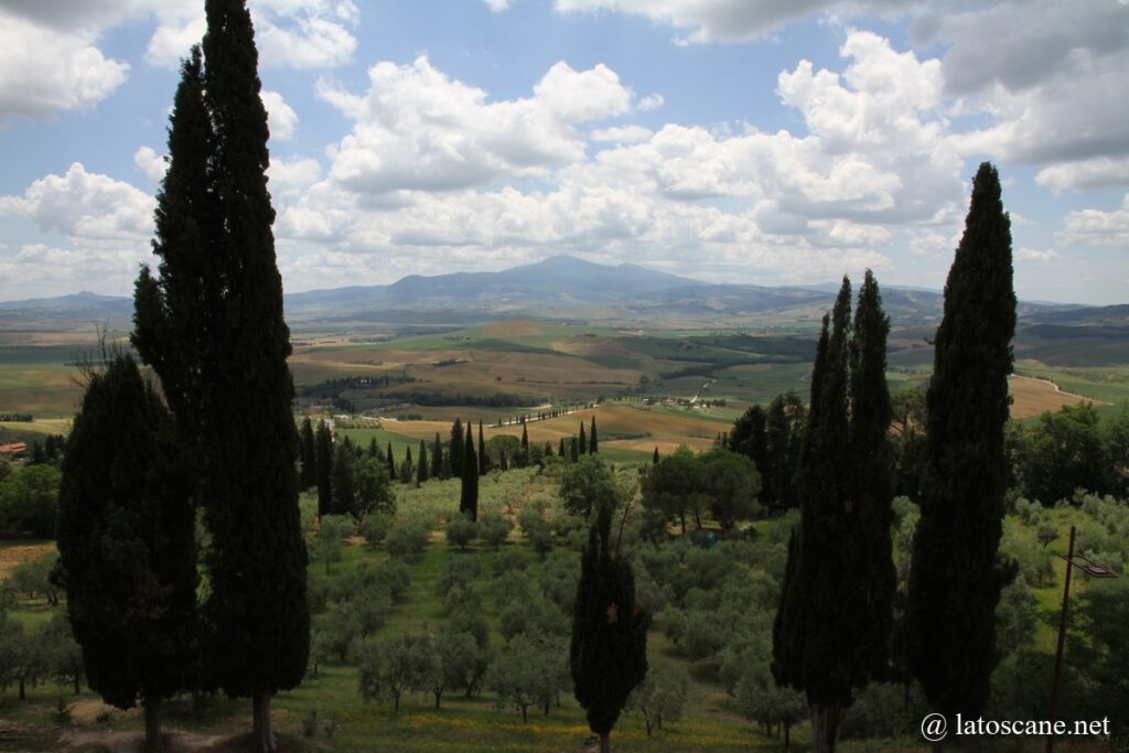 Panorama depuis la promenade panoramique à Pienza