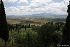 Panorama depuis la promenade panoramique à Pienza