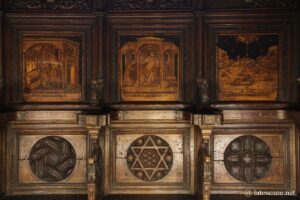 Photo du Choeur en bois marqueté de la Chapelle du Palazzo Pubblico