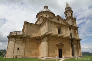 Vue du Temple de San Biagio à Montepulciano