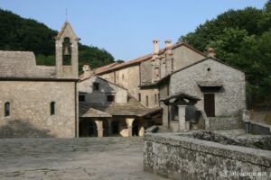 View of the sanctuary of Alverne in Tuscany