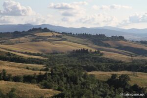 Paysage de la basse vallée d'Elsa en Toscane