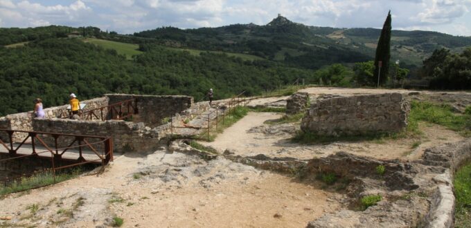 Veduta del parco dei mulini a Bagno VIgnoni