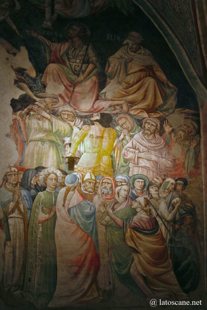 Vue de la fresque de la Cappella del Giudizio, cathédrale de Pistoia