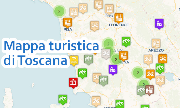 Mappa turistica della Toscana