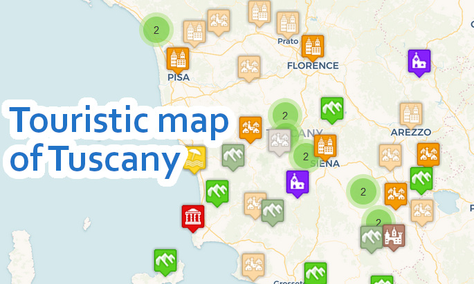 Tourist map of Tuscany